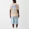 Tryckt boxy-fit kortärmad T-shirt Tryckt boxy-fit kortärmad T-shirt