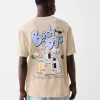 Tryckt boxy-fit kortärmad T-shirt Tryckt boxy-fit kortärmad T-shirt
