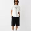 Tryckt boxy-fit kortärmad T-shirt Tryckt boxy-fit kortärmad T-shirt