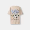 Tryckt boxy-fit kortärmad T-shirt Tryckt boxy-fit kortärmad T-shirt