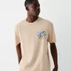 Tryckt boxy-fit kortärmad T-shirt Tryckt boxy-fit kortärmad T-shirt