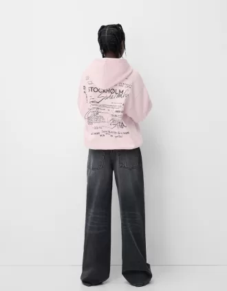 Tryckt hoodie