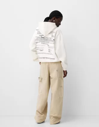 Tryckt hoodie