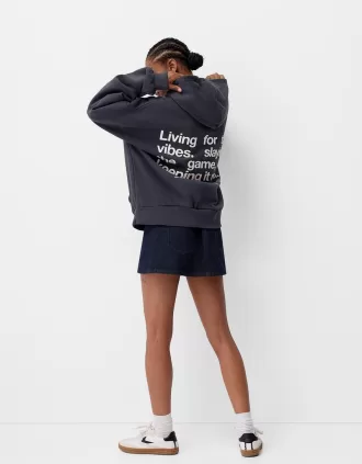 Tryckt hoodie