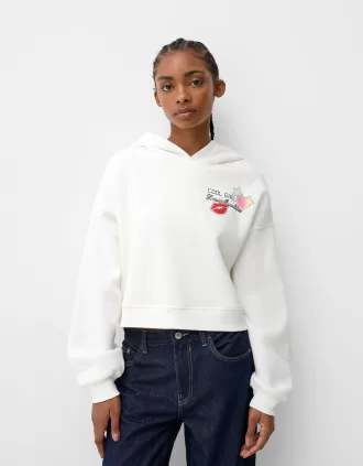 Tryckt hoodie