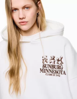 Tryckt hoodie