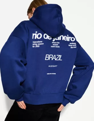 Tryckt hoodie