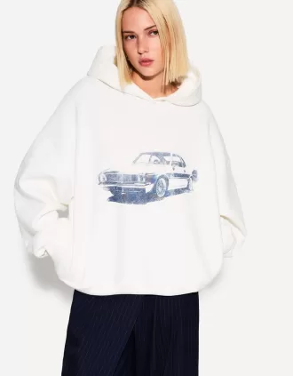 Tryckt hoodie