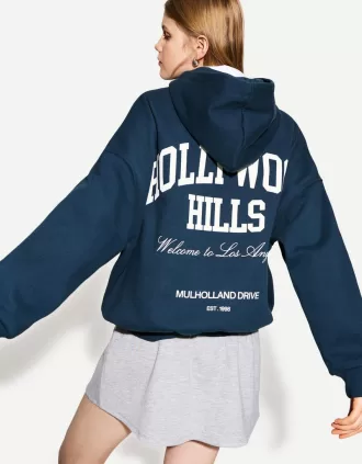 Tryckt hoodie