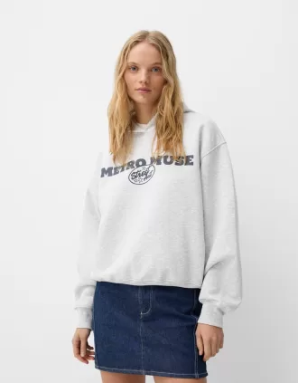 Tryckt hoodie