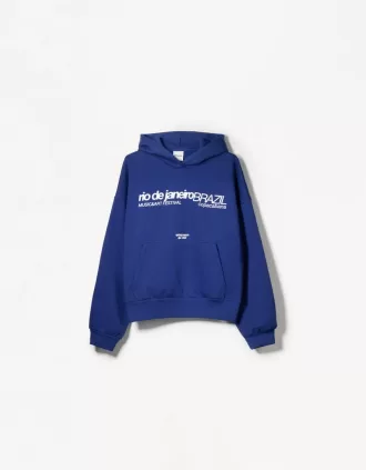 Tryckt hoodie