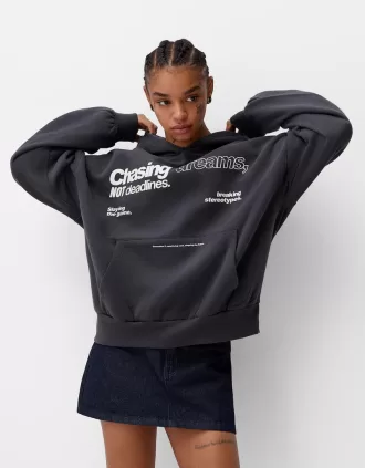 Tryckt hoodie