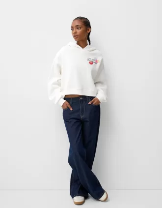 Tryckt hoodie