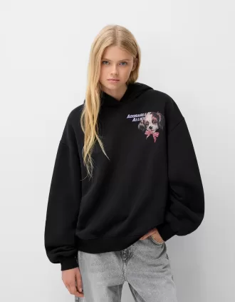 Tryckt hoodie