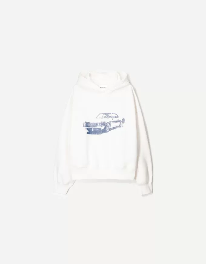 Tryckt hoodie