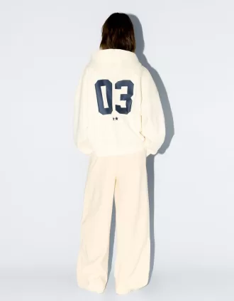 Tryckt hoodie med dragkedja