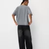 Tryckt kortärmad oversize T-shirt Tryckt kortärmad oversize T-shirt