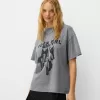 Tryckt kortärmad oversize T-shirt Tryckt kortärmad oversize T-shirt