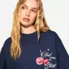 Tryckt kortärmad oversize T-shirt Tryckt kortärmad oversize T-shirt