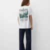 Tryckt kortärmad oversize T-shirt Tryckt kortärmad oversize T-shirt