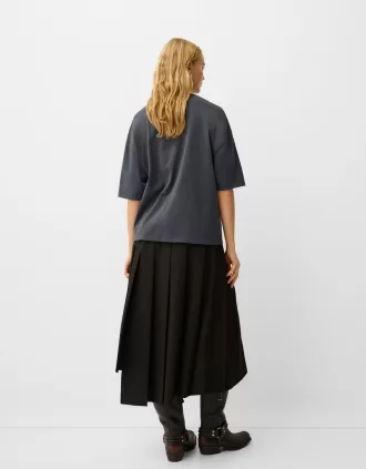 Tryckt kortärmad oversize T-shirt