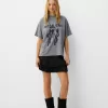 Tryckt kortärmad oversize T-shirt Tryckt kortärmad oversize T-shirt