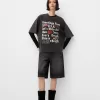 Tryckt kortärmad oversize T-shirt Tryckt kortärmad oversize T-shirt