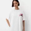 Tryckt kortärmad oversize T-shirt Tryckt kortärmad oversize T-shirt