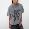 Tryckt kortärmad oversize T-shirt Tryckt kortärmad oversize T-shirt