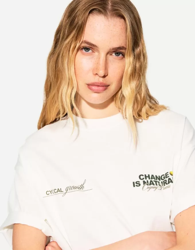Tryckt kortärmad oversize T-shirt Tryckt kortärmad oversize T-shirt