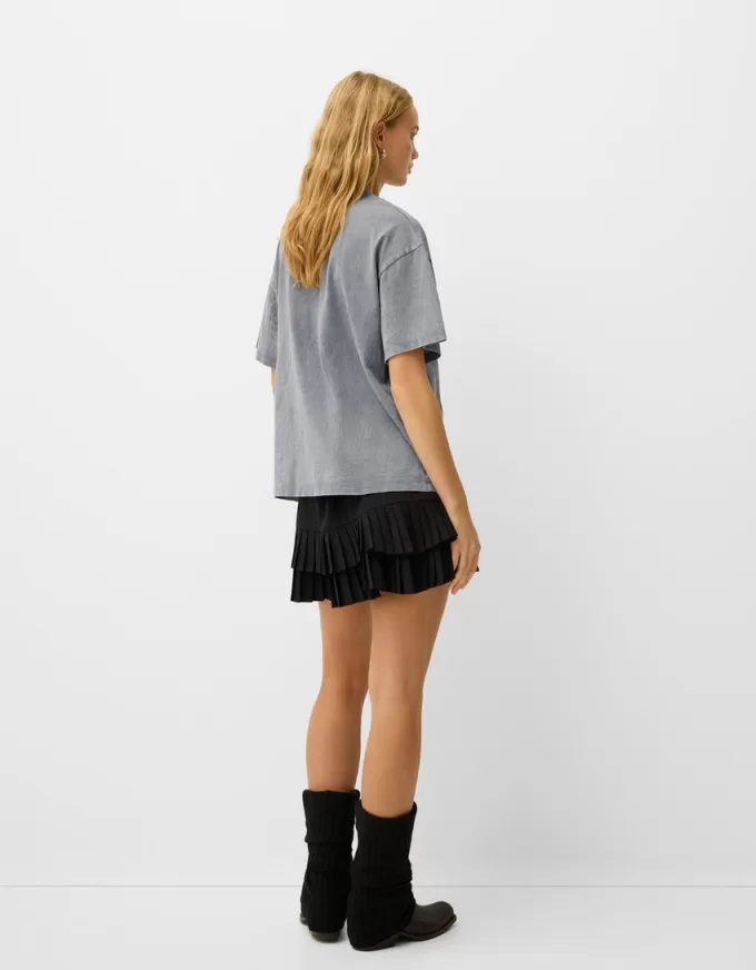 Tryckt kortärmad oversize T-shirt Tryckt kortärmad oversize T-shirt