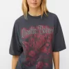 Tryckt kortärmad oversize T-shirt Tryckt kortärmad oversize T-shirt
