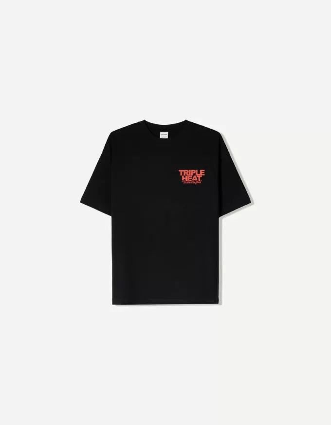 Tryckt kortärmad oversize T-shirt Tryckt kortärmad oversize T-shirt