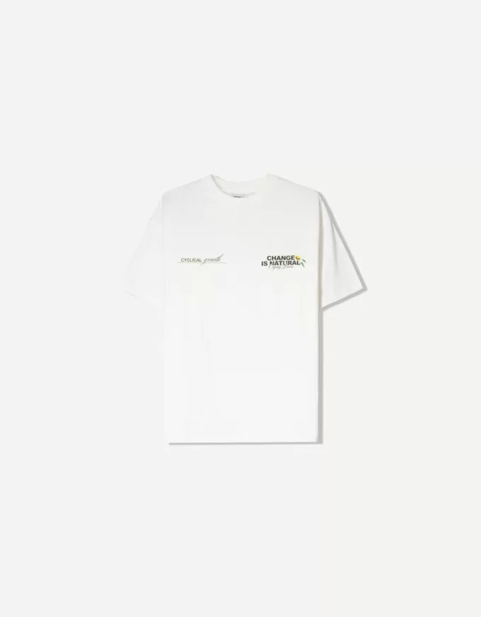 Tryckt kortärmad oversize T-shirt Tryckt kortärmad oversize T-shirt