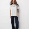 Tryckt kortärmad oversize T-shirt Tryckt kortärmad oversize T-shirt