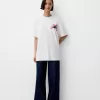 Tryckt kortärmad oversize T-shirt Tryckt kortärmad oversize T-shirt