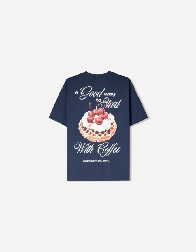 Tryckt kortärmad oversize T-shirt Tryckt kortärmad oversize T-shirt