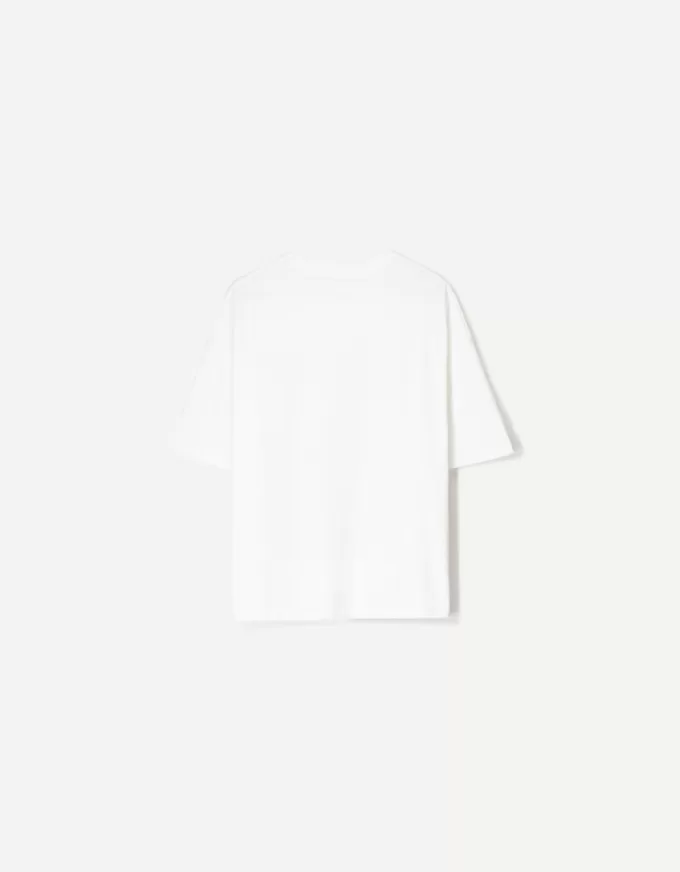 Tryckt kortärmad oversize T-shirt Tryckt kortärmad oversize T-shirt