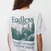 Tryckt kortärmad oversize T-shirt Tryckt kortärmad oversize T-shirt