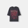 Tryckt kortärmad oversize T-shirt Tryckt kortärmad oversize T-shirt