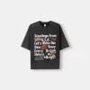Tryckt kortärmad oversize T-shirt Tryckt kortärmad oversize T-shirt