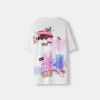 Tryckt kortärmad oversize T-shirt Tryckt kortärmad oversize T-shirt