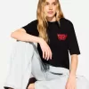 Tryckt kortärmad oversize T-shirt Tryckt kortärmad oversize T-shirt