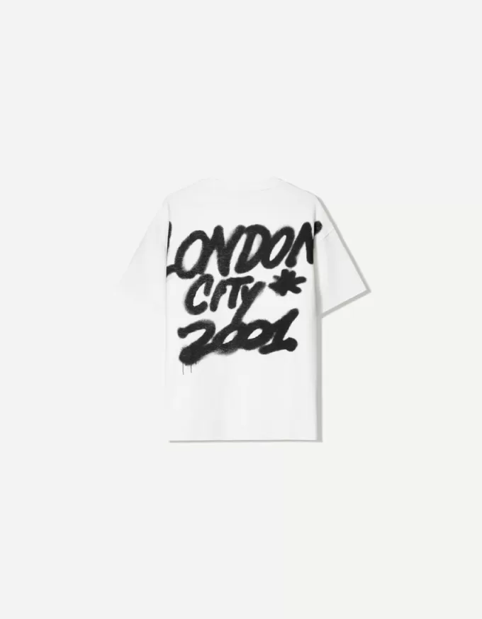 Tryckt kortärmad plysch T-shirt Tryckt kortärmad plysch T-shirt