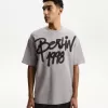 Tryckt kortärmad plysch T-shirt Tryckt kortärmad plysch T-shirt