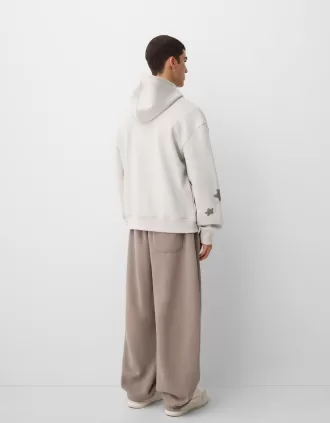 Tryckt oversize hoodie