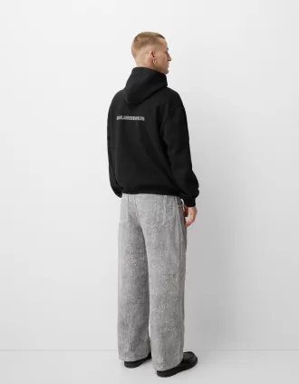 Tryckt oversize hoodie