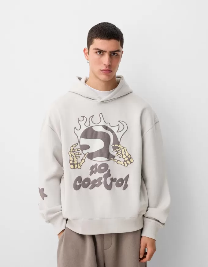 Tryckt oversize hoodie Tryckt oversize hoodie