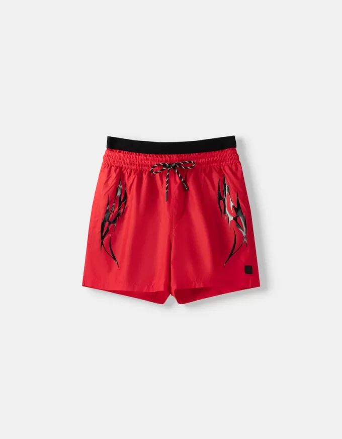 Tryckta sportiga boardshorts Tryckta sportiga boardshorts