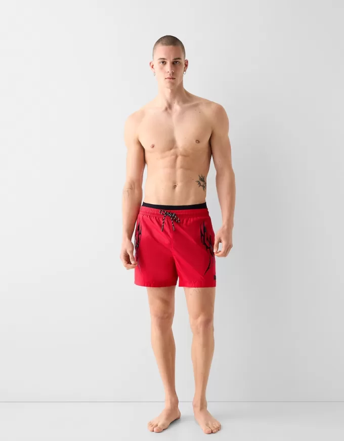 Tryckta sportiga boardshorts Tryckta sportiga boardshorts